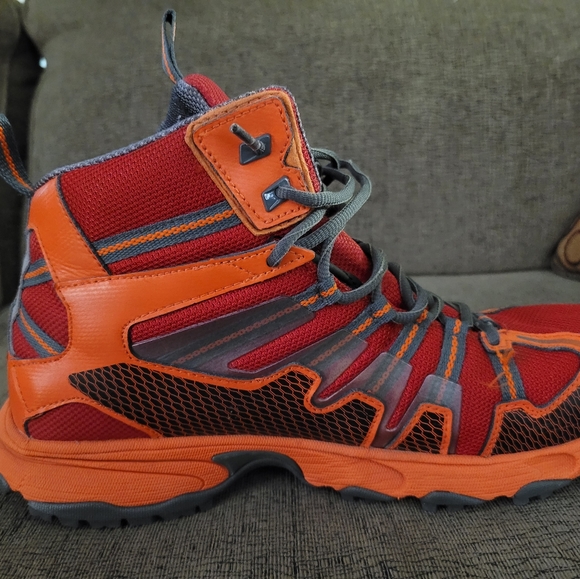 Men's Red and Orange Hiking Boots - Picture 5 of 12